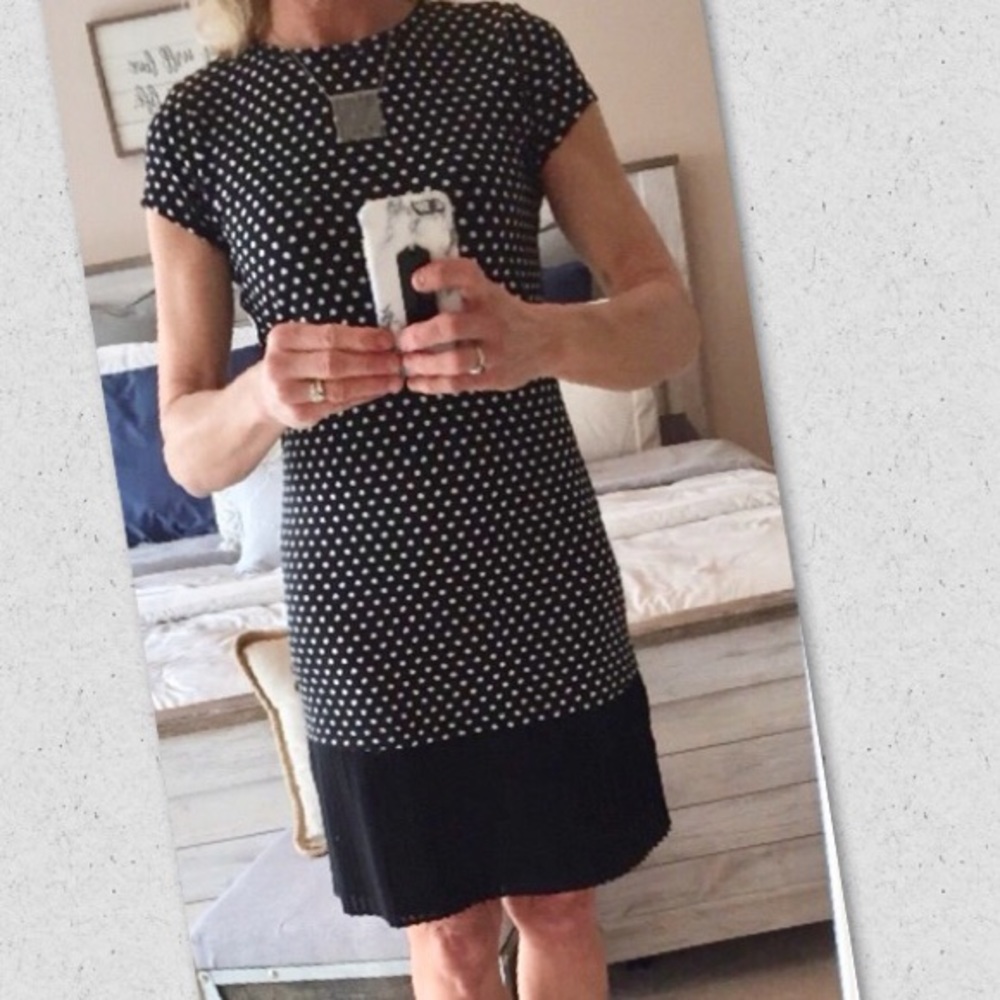MICHAEL Michael Kors Pleated Georgette Hem Dress